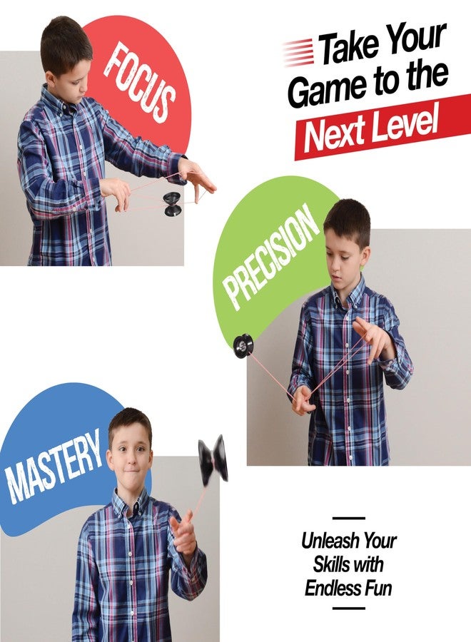 KOOL KRAFTS Professional Responsive Yoyo Kit, Premium Alloy Yo-Yo for Kids and Beginners with Easy-to-Follow Top 25 Tricks Book, Yoyo Glove, Storage Sack, 10 Colored Strings, and Bearing Tool, Great Gift for Boy. - Image 4